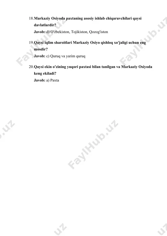 markaziy osiyo qishloq xo'jaligi test - Page 3