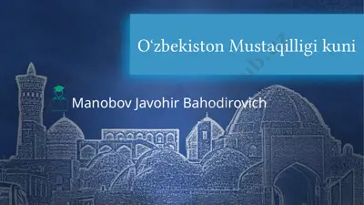 oʻzbekiston mustaqilligi kuni — PPTX