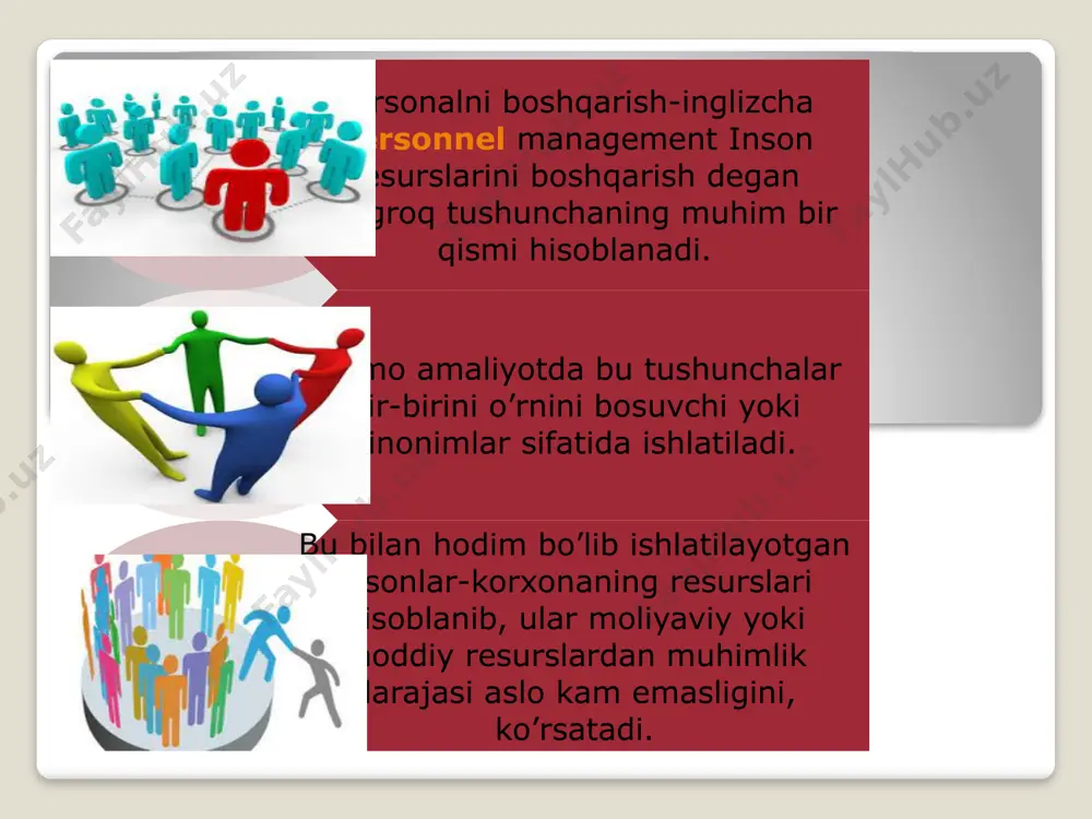 prezidentining pk-1920-sonli “obod turmush yili” davlat dasturi. 2013 yil 14 iyul - fevral. 3. karimov i.a. mamlakatimizda demokratik taraqqiyotni yanada chuqurlashtirish va fukarolik jamiyatini rivozhlantirish konsepsiyasi: o‘zbekiston respublikasi oliy majlisi qonunchilik palatasi va senatining qo'shma majlisidagi maruzashi. t .: o'zbekiston, 2010 - 56 b. 4. abdurahmonov q.x., xolmo‘minov s.r., zokirova n.q., ermatova a.b. personalni boshqarish.darslik.-t.: “iqtisodiyot”, 2011- 580 b. 5. abdurahmonov k.k., xolmo‘minov sh.r., zokirova n.k. shaxsiy boshkarish. darslik. - t .: "okityvchi", 2008 - 655 b. 6. akbarov a.m. "personal boshkarish" fani bo'yicha o'kuv-services mazhmua -t.: tdiu, 2012 - 372 b. 7. vesnin v.r. xodimlarni boshqarish. nazariya va amaliyot. darslik. maslova v.m. xodimlarni boshqarish: bakalavrlar uchun darslik. image2.jpeg image3.jpeg image4.jpeg image5.jpeg image6.jpeg /docprops/thumbnail.jpeg