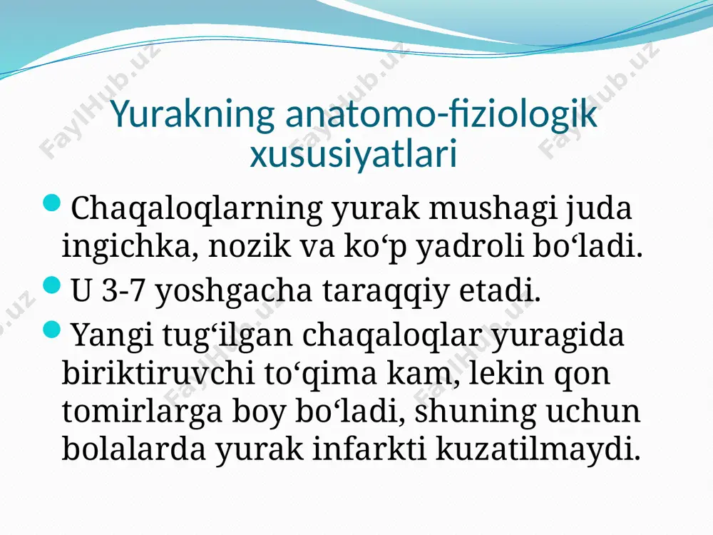 bolalarda yurak-qon tomir tizimining anatomo-fiziologik xususiyatlari - Page 5