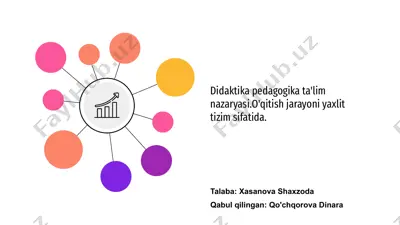 didaktika pedagogika ta'lim nazariyasi — PPTX