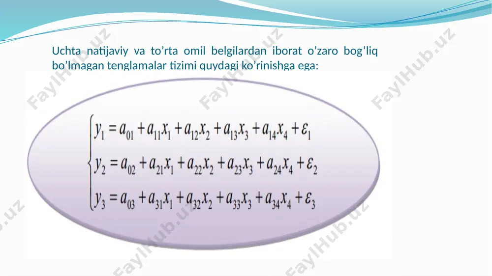 tenglamalar tizmi ko‘rinishidagi ekonometrik modellar - Page 5