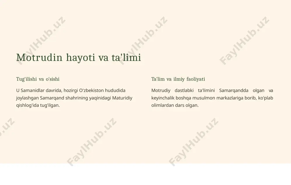 abu mansur muhammad ibn muhammad al-maturidiyning diniy faoliyati - Page 3