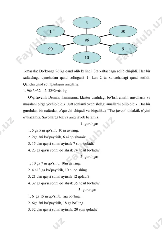 o’tilganlarni mustahkamlash 3-sinf matematika - Page 5