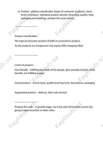 product classification and product decision — DOCX