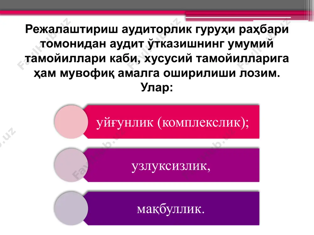 аудитнинг дастлабки режаси ва дастурини тузиш - Page 5