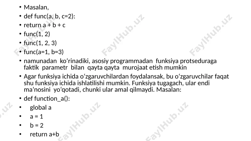 funksiyalar yaratish - Page 4