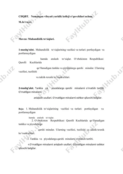muhandislik to'siqlari — DOC