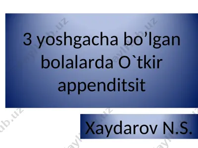 apenditsit — PPT
