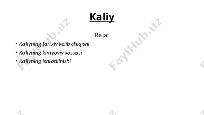 kaliy — PPTX
