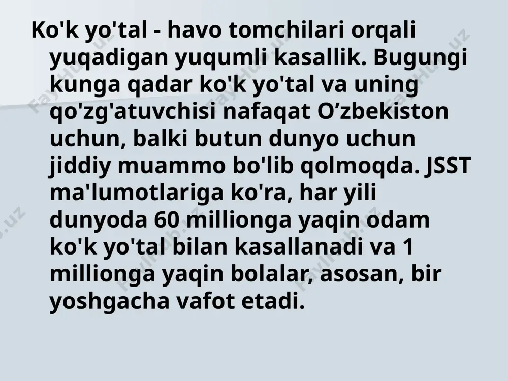 rtaktin va boshqa bir qator sirt oqsillari inson hujayralari yuzasida integrin oilasining retseptorlari oqsillari bilan o'zaro ta'sir qilish orqali yopishishda ishtirok etadi. oqsili (bordetella o'ldirishga qarshilik) yopishishda, invaziyada ishtirok etadi va bakteriyalarning antigenni yo'q qilishning klassik komplementga bog'liq yo'liga chidamliligini ta'minlaydi. kirpikli epiteliya hujayralariga yopishish jarayonida filamentli gemagglutinin va ko'k yo'tal toksinining sinergizmi (siliyer staz) kolonizatsiya gemagglutininning roli eng chuqur o'rganilgan, uning tuzilishini o'zgartiradigan mutatsiyalar bordetellaning nafas olish yo'llarining epiteliysini kolonizatsiya qilish qobiliyatini pasayishiga olib keladi. ko'k yo'tal toksini asosiy rol o'ynaydi va uning tarkibiy qismlariga qarshi antikorlar ham kiprikli epiteliyning kolonizatsiyasini oldini oladi. bordetella pertussis tomonidan trakea epiteliyasining kolonizatsiyasi (kipriksiz hujayralar bakteriyalardan xoli) bordetella pertussis toksinlari adenilat siklaza hujayralar bilan bog'lanishi va atrof-muhitga chiqarilishi mumkin bo'lgan yagona polipeptiddir. u ikkita subbirlikdan iborat: biri fermentativ faollik uchun mas'ul va ikkinchisi hujayra retseptorlari bilan bog'lanish uchun javob beradi. u birinchi marta gemolizin sifatida kashf etilgan faqat eukaryotik hujayralarda faol anthracis toksiniga …