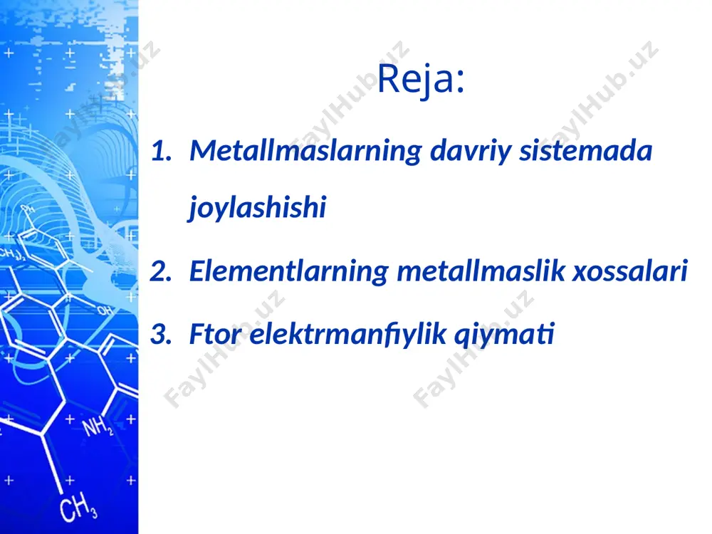 metallmaslarning kimyoviy elementlar davriy sistemadagi o‘rni. atom tuzilishi. 8 - sinf - Page 2