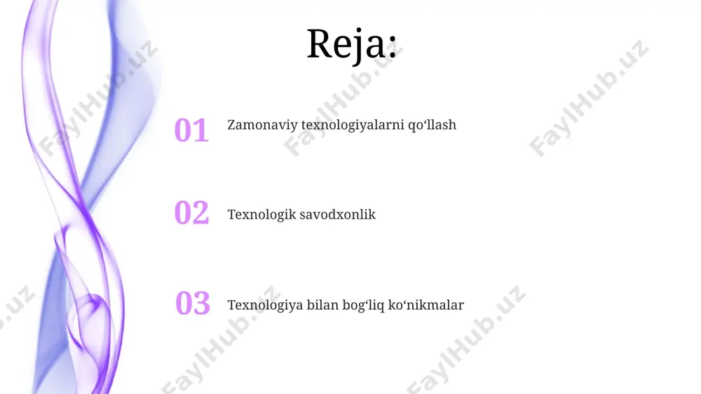 og'liq asosiy ko'nikmalar zamonaviy texnologiyalarni o'zlashtirishda 21-asr ko'nikmalari, jumladan, 3d modellashtirish, python dasturlash va google cloud platform kabi bulut texnologiyalari bo'yicha bilimlar muhim ahamiyat kasb etadi, bu esa toshkentdagi it sohasida yuqori talabga ega. ma'lumotlar tahlili va vizualizatsiyasi bo'yicha 5 ta asosiy vositani o'rganish, masalan, excel, tableau va power bi, global bozorlarda 100 000 dan ortiq ish o'rinlarini egallaydi va yuqori maosh taklif qiladi. dasturlash tillari va ularning qo'llanilishi java dasturlash tili, android operatsion tizimida ishlaydigan ilovalarni yaratishda katta ahamiyatga ega bo'lib, dunyoning 3 milliarddan ortiq mobil qurilmasida qo'llaniladi. c++ dasturlash tili, yuqori samaradorlik talab qilinadigan dasturlar, masalan, o'yinlarni ishlab chiqishda (masalan, unreal engine 5 dvigatelini ishlatib) va operatsion tizimlarni yaratishda ishlatiladi. bulut texnologiyalari va bulutli xizmatlar 2023 yil ma'lumotlariga ko'ra, jahon bo'yicha bulutli xizmatlar bozori 400 milliard aqsh dollaridan oshadi va taxminan 25% o'sish sur'atini saqlab qolmoqda, bu esa koreya respublikasi kabi davlatlarda keng ko'lamli investitsiyalarni jalb qilmoqda. bulutli …