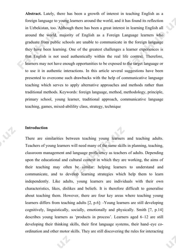 ung learner, who will very often bring goodwill, energy and curiosity to learning. knowledge of a foreign language becomes today a mandatory component of the professional training of a modern specialist in any sphere. that is why a foreign language in a university is not only professionally-oriented but cultural, linguistic and intellectual as a whole. at the same time, the tasks of teaching students a foreign language include the cognitive needs of young people, and this, by definition, actualizes the problem of structuring the organization of their knowledge. and the use of a foreign language in future professional activity, in the long run, will always be directed to the process of selfeducation in this or that area in this regard, a foreign language as one of the means of exploring the world occupies a special place in the system of modern education due to its social, cognitive and developmental functions. …