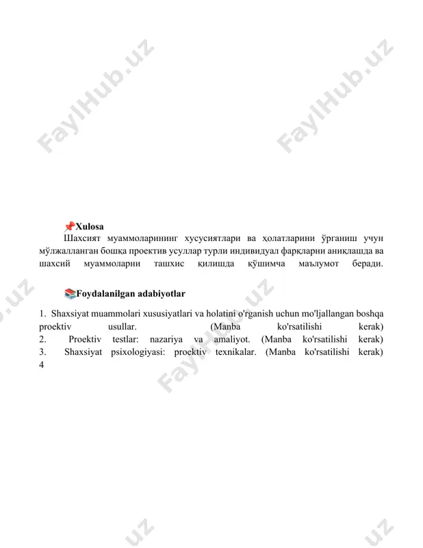 proyektiv usullar va shaxsiy muammolarni oʻrgatish - Page 5