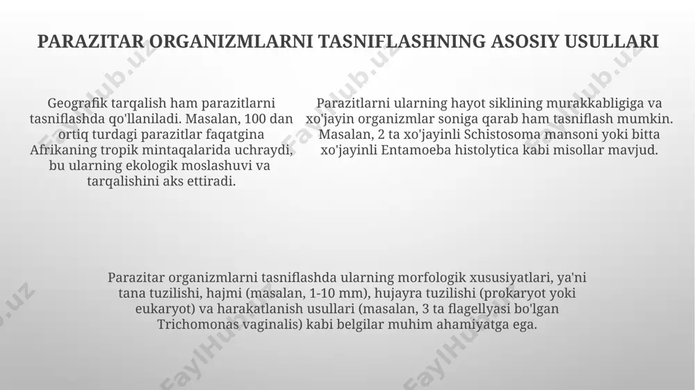 parazit organizmlar klasifikatsiyasi - Page 5