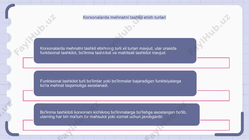 yana bir usul - ish haqi tizimi bo'lib, unda xodimlar ishlab chiqargan birliklari yoki bajargan vazifalari soniga qarab to'lanadi. bu xodimlarni samarali ishlashga va mehnat unumdorligini oshirishga rag'batlantirishi mumkin. ish haqini to'lashga ta'sir qiluvchi omillar ish haqini belgilashda korxonada mehnatni tashkil etish hal qiluvchi rol o'ynaydi. ish haqini to'lashga turli omillar ta'sir qiladi, masalan, ish samaradorligi, ko'nikmalar, bozor talabi va xodimlarning muzokara qobiliyati. xodimlarning mahsuldorligi va samaradorligi ish haqini belgilashda hisobga olinadigan asosiy omillardir. kompaniyalar ko'pincha yuqori samarali xodimlarni mukofotlash va ishchilarni ularning mahsuldorligini oshirishga rag'batlantirish uchun ishlashga asoslangan ish haqi tizimlaridan foydalanadilar. muayyan ko'nikmalarga bozor talabi ham ish haqi to'lanishiga ta'sir qilishi mumkin. muayyan ko'nikmalarga ega ishchilarga talab yuqori bo'lsa, ish beruvchilar ushbu ko'nikmalarga ega xodimlarni jalb qilish va ushlab turish uchun yuqori ish haqini taklif qilishlari mumkin. ish haqini adolatli to'lashning afzalliklari ish haqining adolatli to'lanishi xodimlarning ma'naviyati va motivatsiyasining oshishiga olib keladi, natijada ish unumdorligi va sifati …
