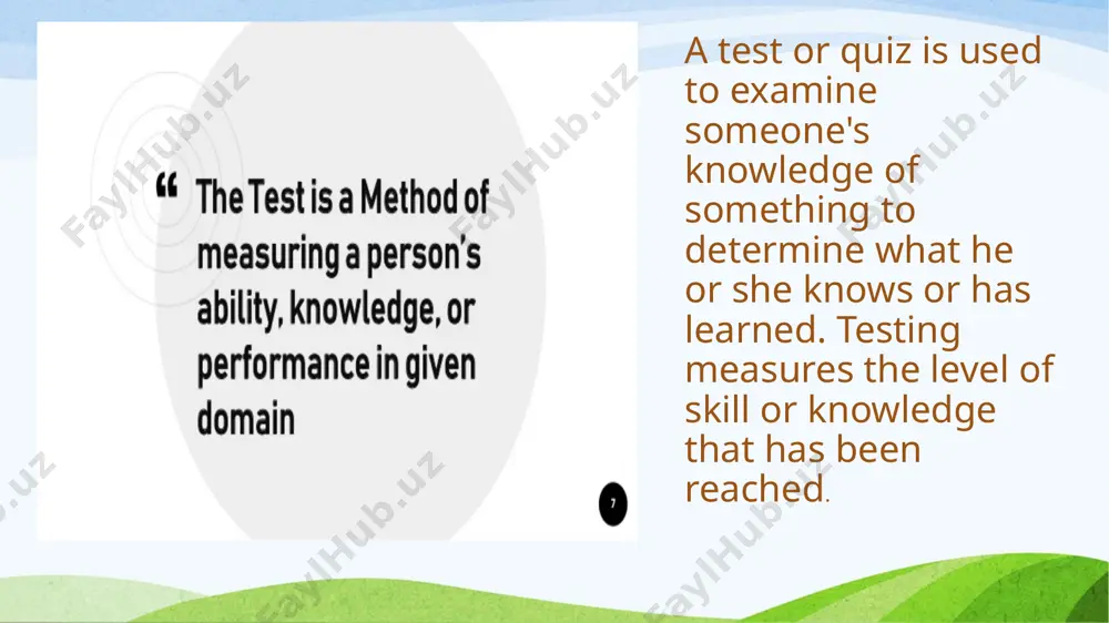 tesing va baholash kursiga kirish. testing va baholash - Page 4