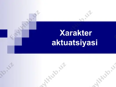 xarakter shakli — PPTX