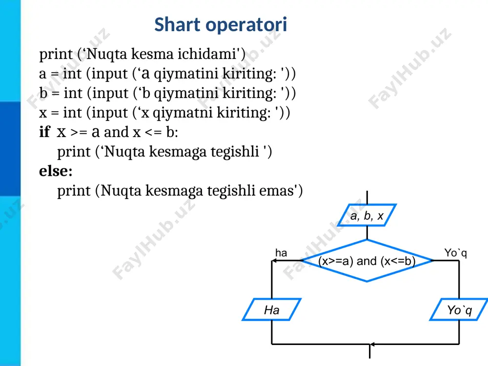 python dasturlash tilida shartli o'tish operatorlari - Page 4
