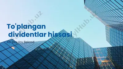 dividentlar hissasi — PPTX