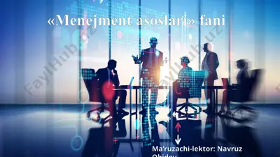 menejment asoslari — PPTX