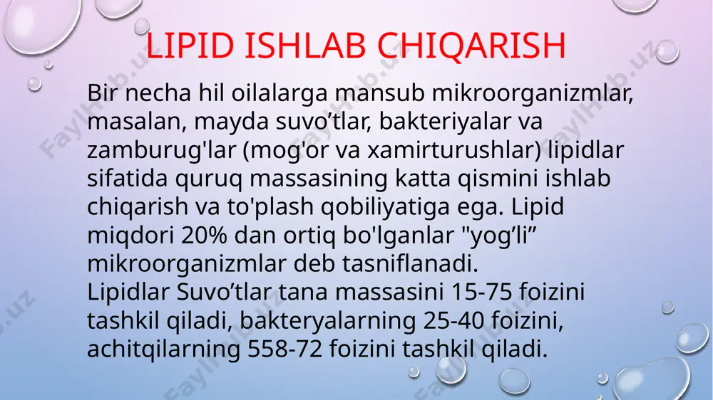 mikroorganizmlar ishtirokida lipidlar ishlab chiqarish - Page 5