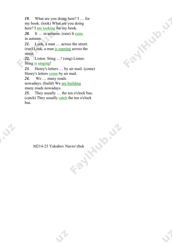 present simple va present continuous - Page 3