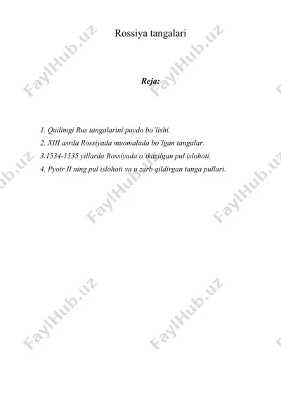 rossiya tangalari — DOC