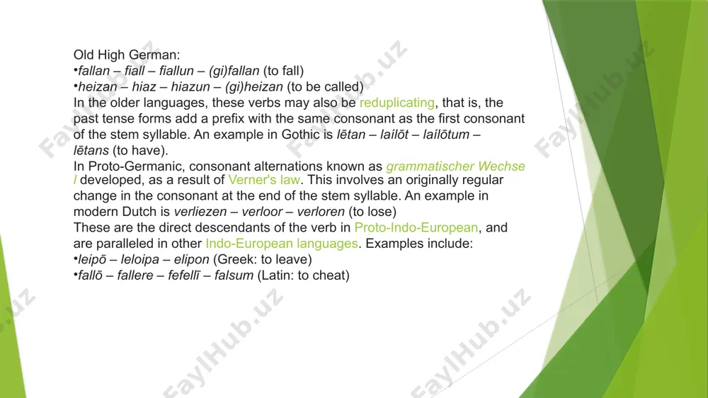 the evolution of germanic verb in modern germanic languages - Page 5