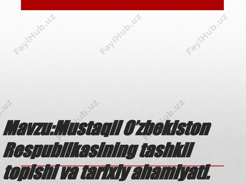 movning birinchi bo'lib prezidentlikka saylanganligini juda salbiy qabul qildi. oliy kengash qabul kilgan bu xujjatlar mustaqillik haqidagi xalqimiz orzu-niyatlarining ro'yobga chiqkanligining huquqiy asosi bo'ldi. 1 sentyabr o'zbekiston respublikasining mustaqilligi kuni deb belgilanib va 1991 yildan boshlab bu kun bayram va dam olish kuni deb e'lon qilindi. shunday qilib, o'zbekistonda davlat mustaqilligi tinch, parlament yo'li bilan, ijtimoiy larzalarsiz, qurbonlar va vayronagarchiliklarsiz amalga oshdi. murakkab tarixiy vaziyat davlat mustaqilligi borasida erishilgan yutuqlarni mustaxkamlashga zudlik bilan kirishishni takozo etardi. buning uchun, eng avvalo, xalqning mustaqillikka munosabatini aniqlash zarur edi. ana shu maqsadda oliy kengash 1991 yilning 29 dekabr, yakshanba kuni o'zbekiston respublikasining referendumi o'tkazilishi haqida qaror qabul qildi. ovoz berish referendumiga o'zbekiston respublikasi oliy kengashi tomonidan e'lon qilingan «o'zbekiston respublikasininng davlat mustaqilligini ma'qullaysizmiq» degan savol kiritildi. ovoz berish uchun tuzilgan ro'yxatga kiritilgan fuqarolar sonining 94,1 foizi ishtirok etdi. saylovchilarning 98,2 foizi respublika davlat mustaqilligini quvvatlab ovoz berdi. o'zbekiston davlat mustaqilligini jahon xamjamiyati, xalqaro …