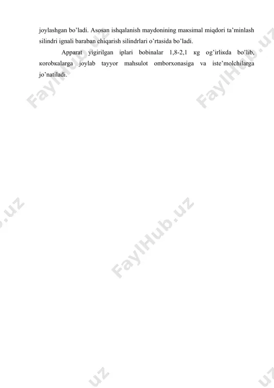 yigirilgаn аppаrаt ipini ishlаb chiqаrish tехnоlоgiyasi - Page 5