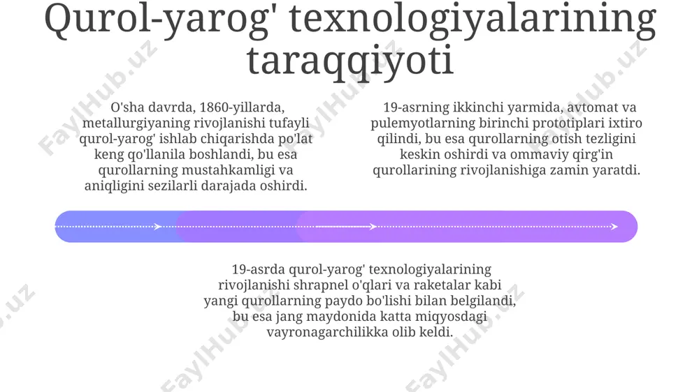 usuli yordamida metallarni ajratib olish bo'yicha tadqiqotlari, alyuminiy kabi metallarning sanoat miqyosida ishlab chiqarilishini osonlashtirdi. 1800-yillarning oxiriga kelib, sintetik bo'yoqlar ishlab chiqarish texnologiyasining rivojlanishi, tabiiy bo'yoqlarga nisbatan ancha arzon va xilma-xil bo'lgan mahsulotlarni yaratishga olib keldi. 19-asrda, kimyo sanoati, ayniqsa, organik kimyoning rivojlanishi bilan, 100 dan ortiq yangi organik birikmalar sintez qilindi va bu sanoatning turli sohalariga ta'sir ko'rsatdi. geologiya va yer haqidagi bilimlarning kengayishi add text add text add text add text add text add text yer qatlamlarining stratigrafiyasi va paleontologiyasi o'rganilishi natijasida qazilma qoldiqlarning xronologiyasi aniqlandi va yer tarixining davrlari aniqroq tasvirlandi. 19-asr geologiyasida yerning yoshi haqidagi taxminlar 4000 yildan ancha ortib, million yillarga yetdi, bu esa radiometrik usullarni rivojlanishi bilan bog'liq edi. alfred vegenerning kontinental siljish nazariyasi, garchi dastlab rad etilgan bo'lsa-da, yer qit'alarining harakatini tushuntirishda muhim bir qadam bo'ldi va keyinchalik plitalar tektonikasi nazariyasining asosini tashkil etdi. temir yo'llar va transportning rivojlanishi 01 02 03 bug‘ …