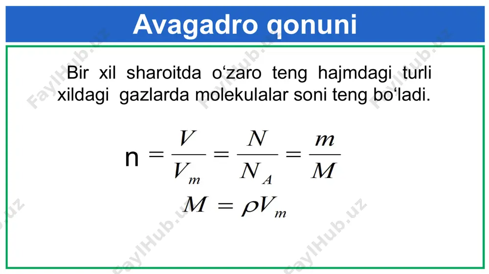 avogadro qonuni. molar hajm - Page 4