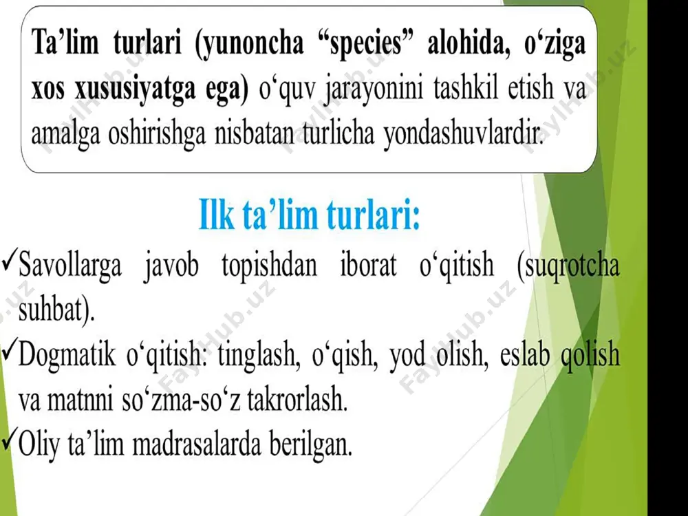 boshlang'ich ta'lim data o'linish usullari va turkullari - Page 3