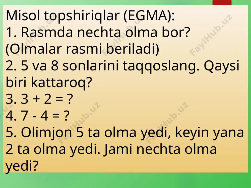 egma va timss xalqaro baholash dasturlarida “miqdor” mazmun sohasiga oid topshiriqlar - Page 5