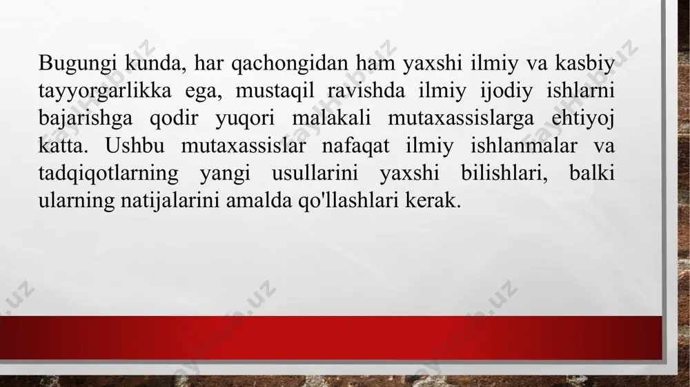 shlarning tarixi o'rta asrlarda ilm-fan rivojiga qadimgi yunon ilmiy an'analarini saqlab qolgan va chuqurlashtirgan arab mamlakatlari va o'rta osiyoning taniqli olimlari (abu ali ibn sino, 970-1037 yil; beruniy, 973-1048 va boshqalar) katta hissa qo'shgan. ular tibbiyot, falsafa, matematika, astronomiya, fizika, geologiya, tarix va boshqa bilim sohalarida fanni boyitdilar. ilmiy izlanishlarning tarixi o‘rta asrlardagi evropada sxolastika, alximiya vа astrologiya fanlari rivojlangan. sxolastika diniy falsafaning bir turi bo'lib, ilohiyotga to'liq bo'ysunish, dogmatik metodologiya bilan birlashtirish va rasmiy-logik muammolarga qiziqish bilan tavsiflanadi. ilmiy izlanishlarning tarixi kech o'rta asrlarda madaniyatning o'ziga xos hodisasi – alkimyo keng tarqaldi. alkimyogarlarning asosiy vazifasi "faylasuf toshi" yordamida asosiy metallarni qimmatbaho metallarga aylantirish deb hisoblashgan. alkimyo tufayli turli xil moddalarni eksperimental o'rganish an'anasi yaratildi va shu bilan kimyo fanining paydo bo'lishi uchun zamin yaratildi. ilmiy izlanishlarning tarixi evropada birinchi universitetlar biroz keyinroq paydo bo'ladi. ular nafaqat o'quv, balki ilmiy markazlar ham edi. eng qadimgi universitetlar boloniya (1119 yil), parij …