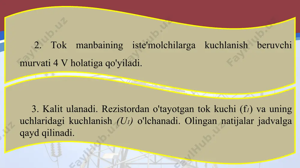 o'tkazgichlarni ketma-ket va parallel ulashni o'rganish 8 - sinf - Page 5