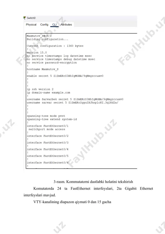 tarmoq qurilmalarida dastlabki xavfsizlik sozlamalarini o’rnatish - Page 3