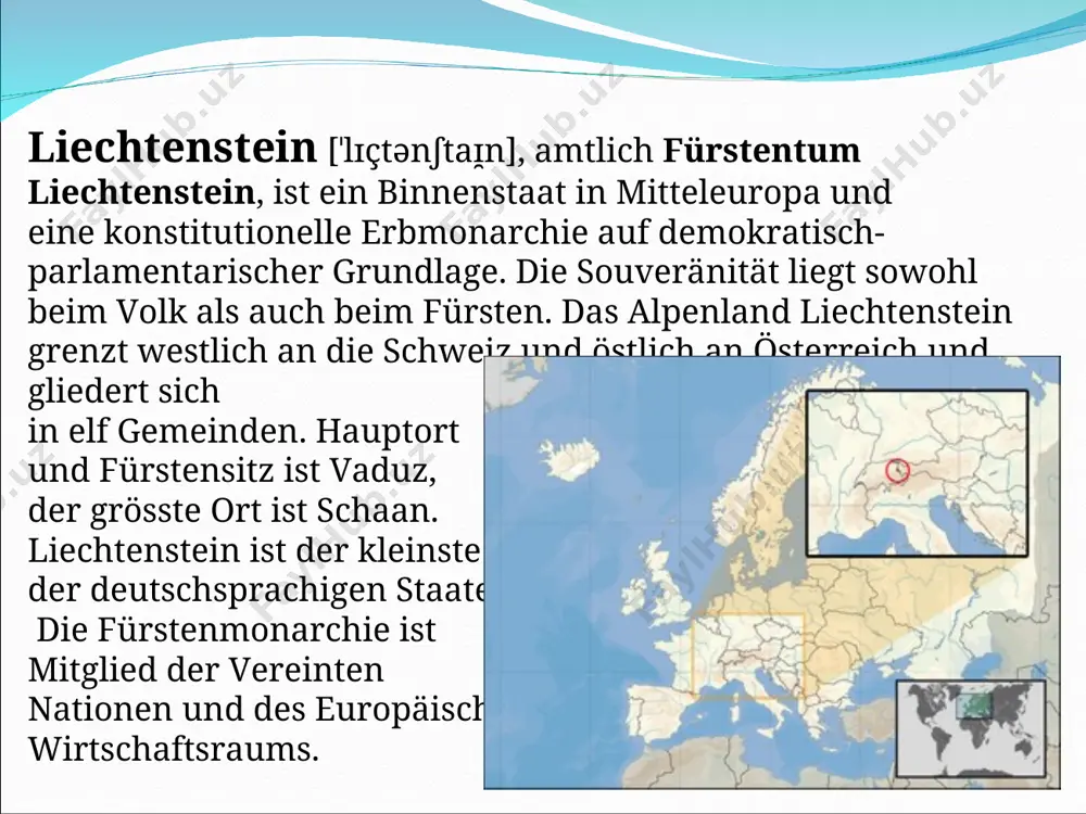 landessprache. liechtenstein ist ein christlich geprägtes land, in einer umfrage im juni 2003 gaben 75,7 % der in- und ausländischen bewohner ihre religion mit römisch-katholisch an, 7,0 % waren evangelisch, 4,2 % gehörten einer islamischen religionsgemeinschaft an und 10,9 % machten keine angaben. bis 1997 gehörte liechtenstein zum bistum chur. das erzbistum vaduz wurde am 2. dezember 1997 von papst johannes paul ii. errichtet. dies führte zu einem deutlichen aufblühen des kirchlichen lebens im land. erzbischof haas gilt als konservativer oberhirte. als gegenpol entstand der 'verein für eine offene kirche'. die römisch-katholische kirche ist gem. art. 37 ii der landesverfassung landeskirche und geniesst als solche den vollen schutz des staates. die trennung von kirche und staat wird in heutiger zeit allerdings angestrebt. liechtenstein definiert sich nach ihrer verfassung als «konstitutionelle erbmonarchie auf demokratisch-parlamentarischer grundlage». die demokratisch-parlamentarische grundlage ergibt sich aus der vom volk gewählten und abwählbaren legislativen und der direkt-demokratischen …
