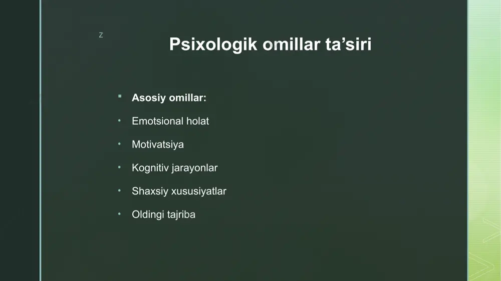 tafakkur jarayoniga psixologik omillarning ta'siri - Page 5