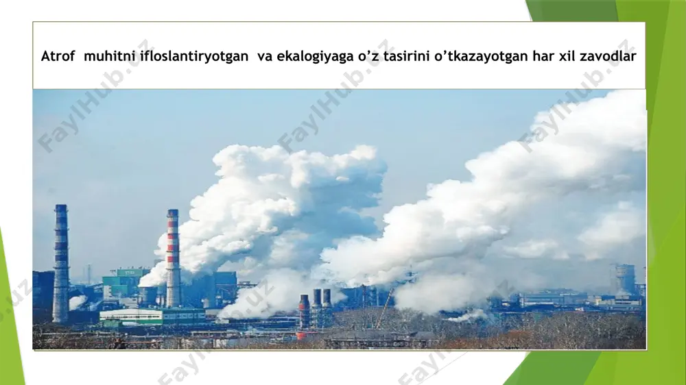 sanoat korxonalaridan ajralib chiqadigan zararli gazlar miqdorini aniqlash - Page 5