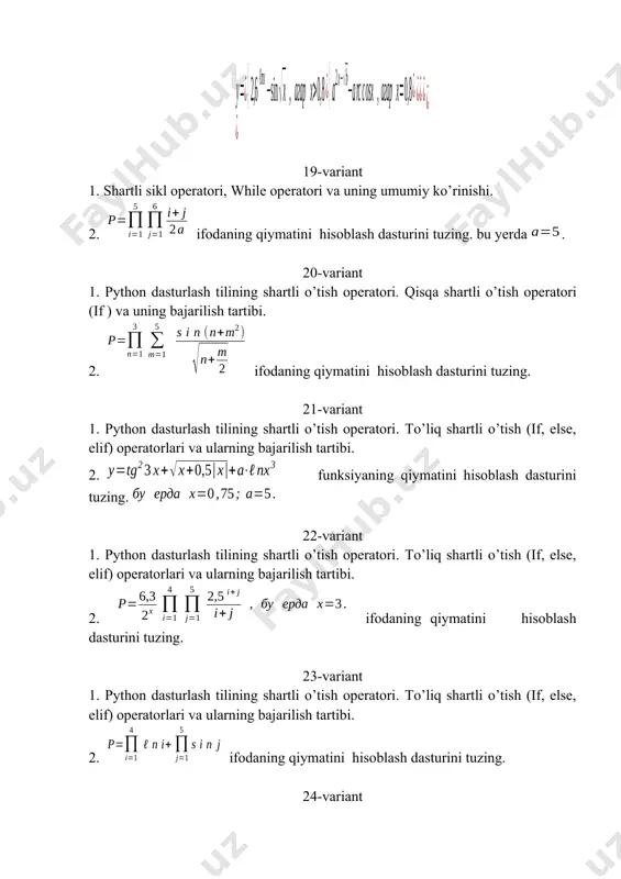 python dasturlash tilida ichma-ich joylashgan sikllarni tashkil qilish - Page 5