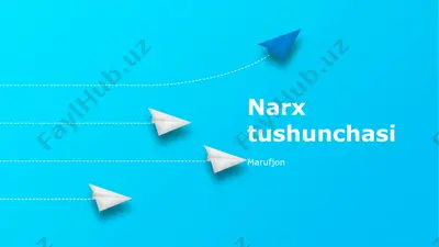 narx tushunchasi — PPTX