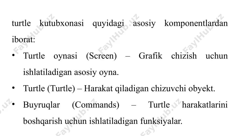 turtle kutubxonasi bilan ishlash - Page 4