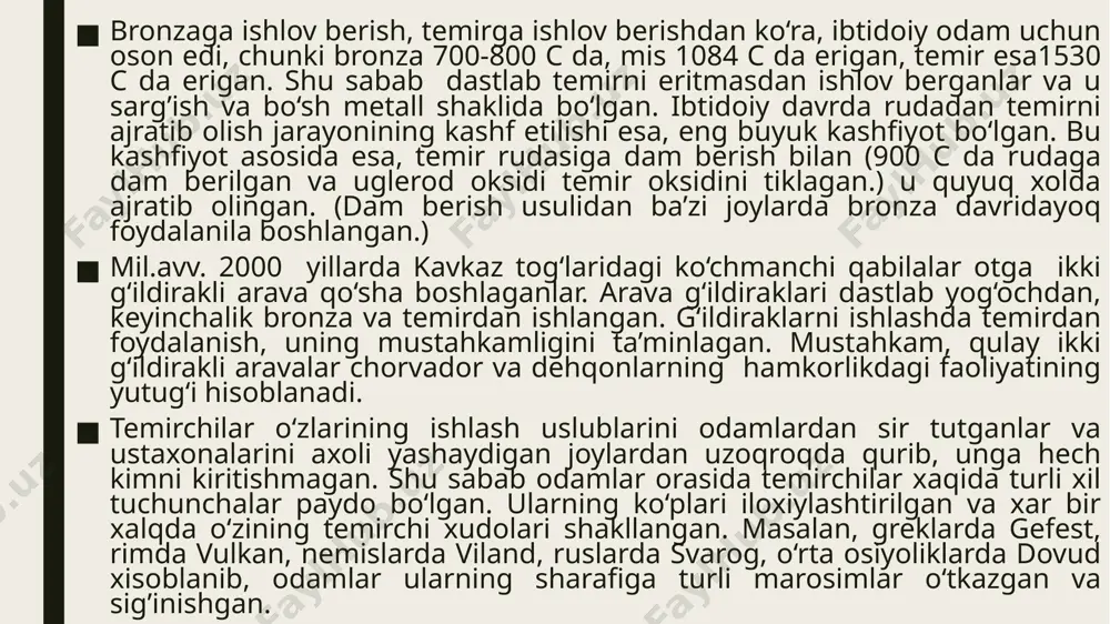 so’ngi bronza va ilk temir davri - Page 5