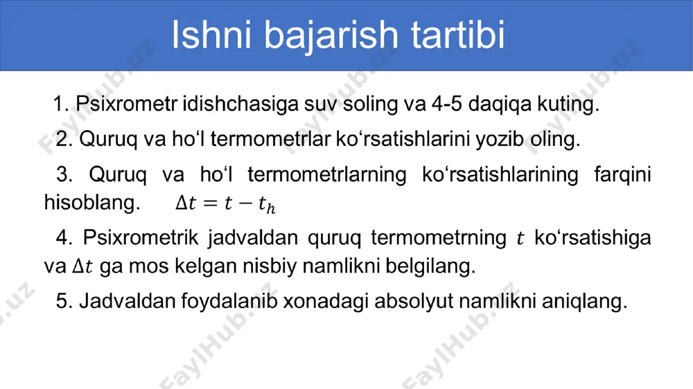havoning nisbiy namligini aniqlash. 9-sinf 43-mavzu - Page 4