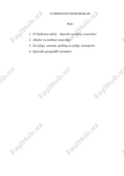 o’zbеkistоn rеspublikаsi — DOC
