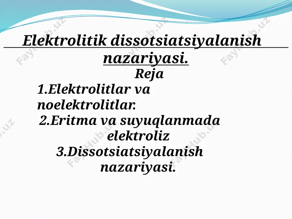 elektrolitik dissotsiyatsiya nazariyasi - Page 2