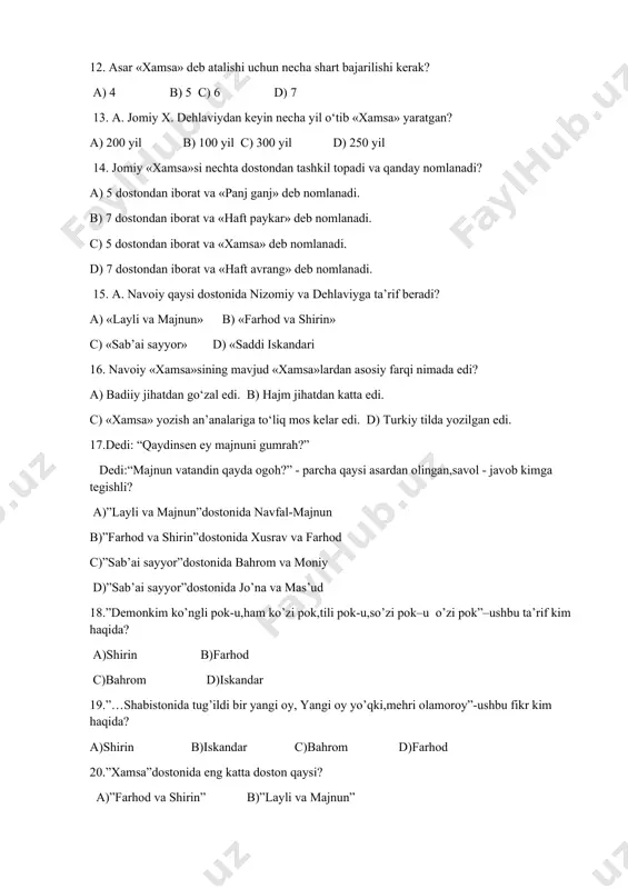 o'zbek tilida testlar - Page 5